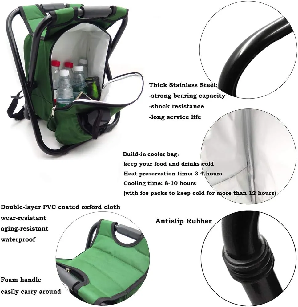 HTTMT - Portable Folding Camping Fishing Chair Stool Travel Backpack Beach Bag Sale [Item Number: ET-Seat001]