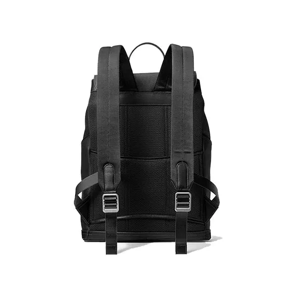 Hudson Pebbled Black Leather Backpack