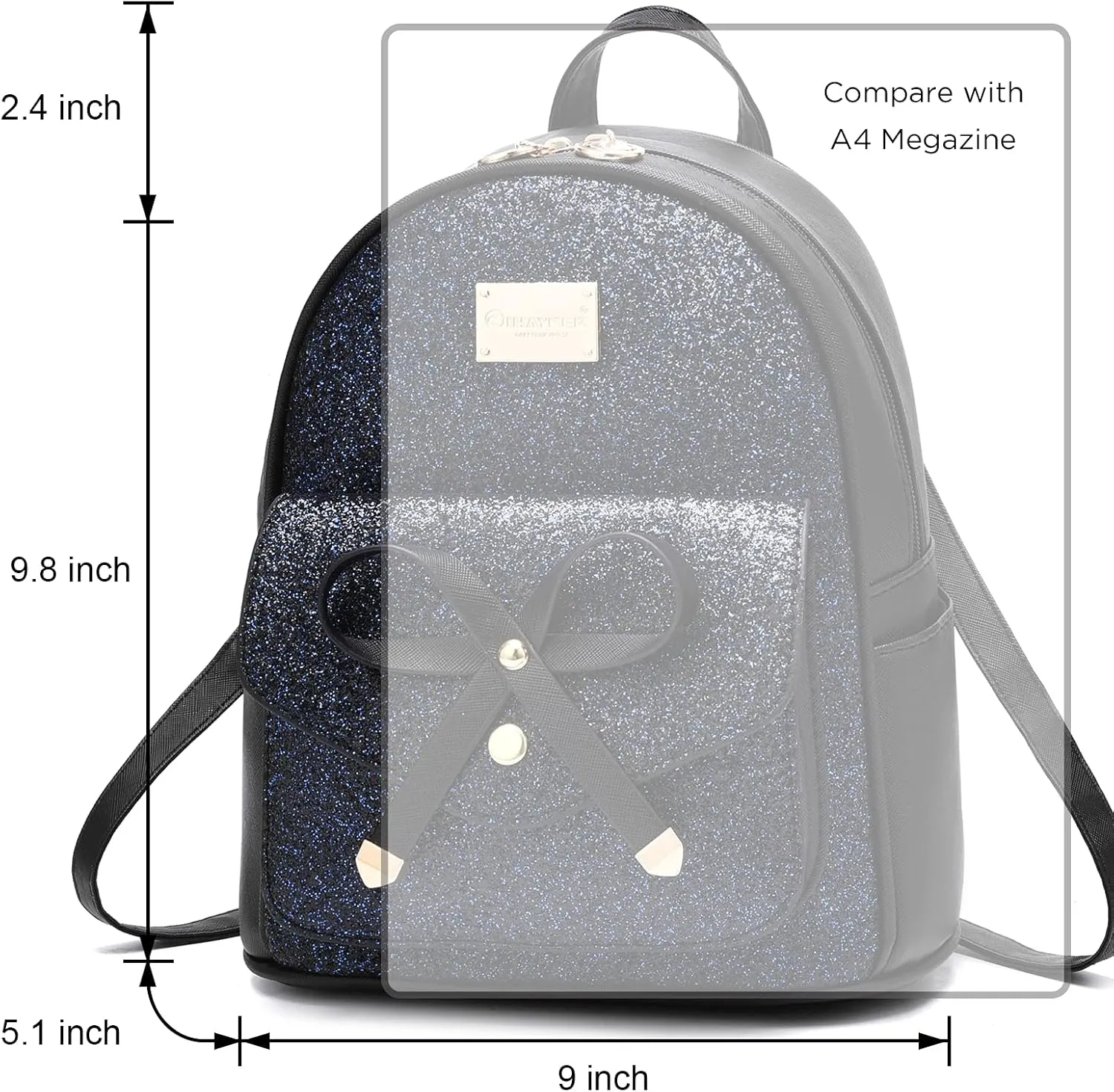I IHAYNER Girls Bowknot Cute Leather Backpack Mini Backpack Purse for Women