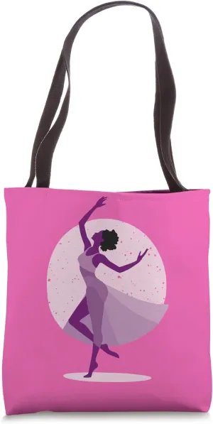 I Love Dance - Dancing Ballerina Girl in the Spotlight Tote Bag