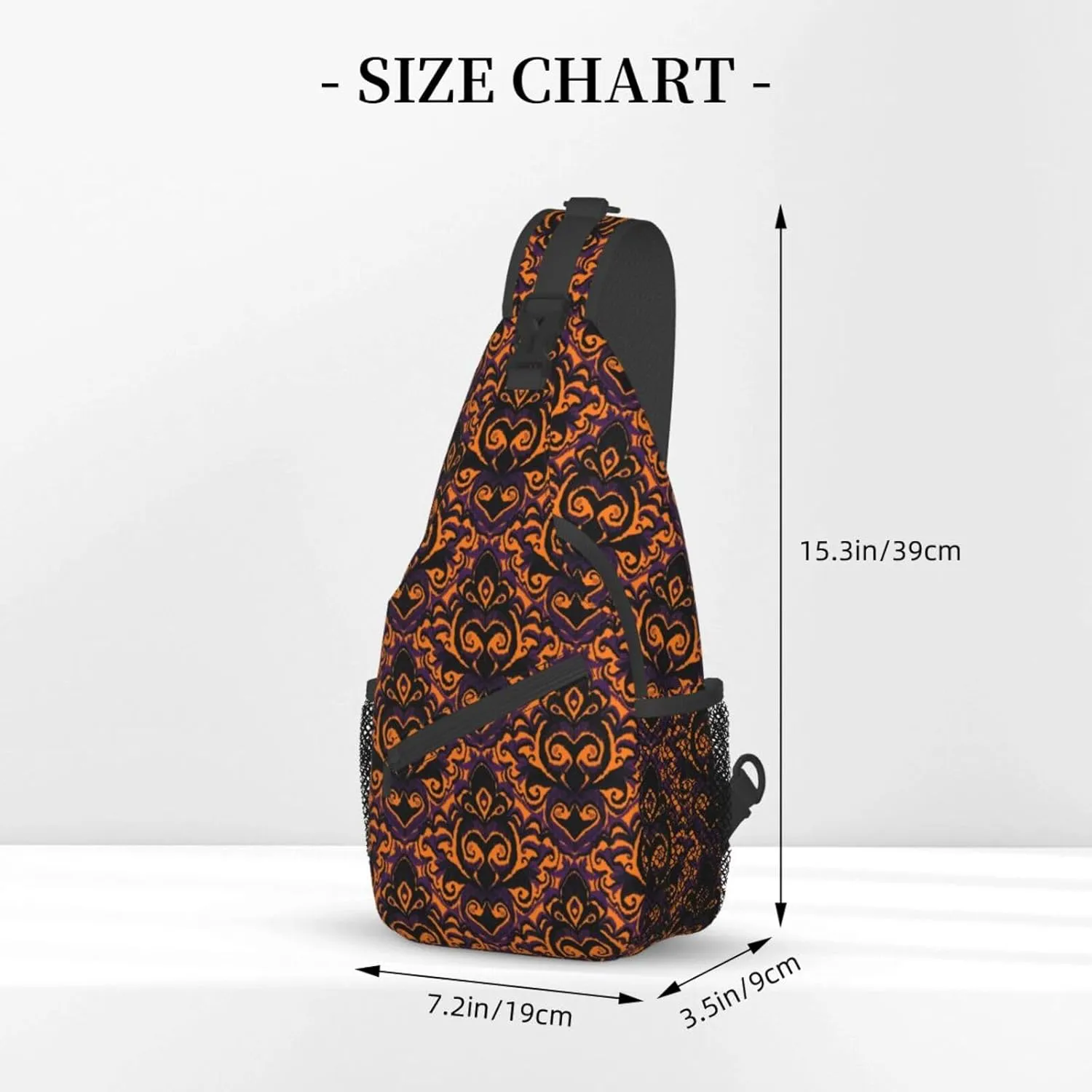 Ikat Pattern Sling Backpack Chest Bag Crossbody Shoulder Bag Gym Cycling Travel Hiking Daypack For Men Women