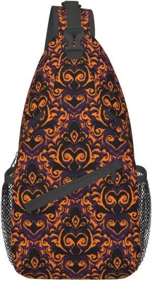 Ikat Pattern Sling Backpack Chest Bag Crossbody Shoulder Bag Gym Cycling Travel Hiking Daypack For Men Women