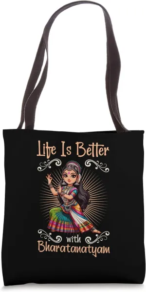 Indian Dance Indian Folk Dance Bharatanatyam Dance Design Tote Bag