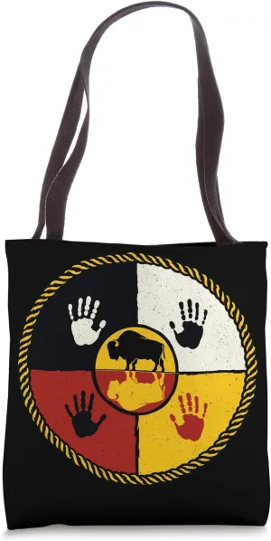 Indigenous Native American Medicine Wheel MMIW Awareness Tote Bag