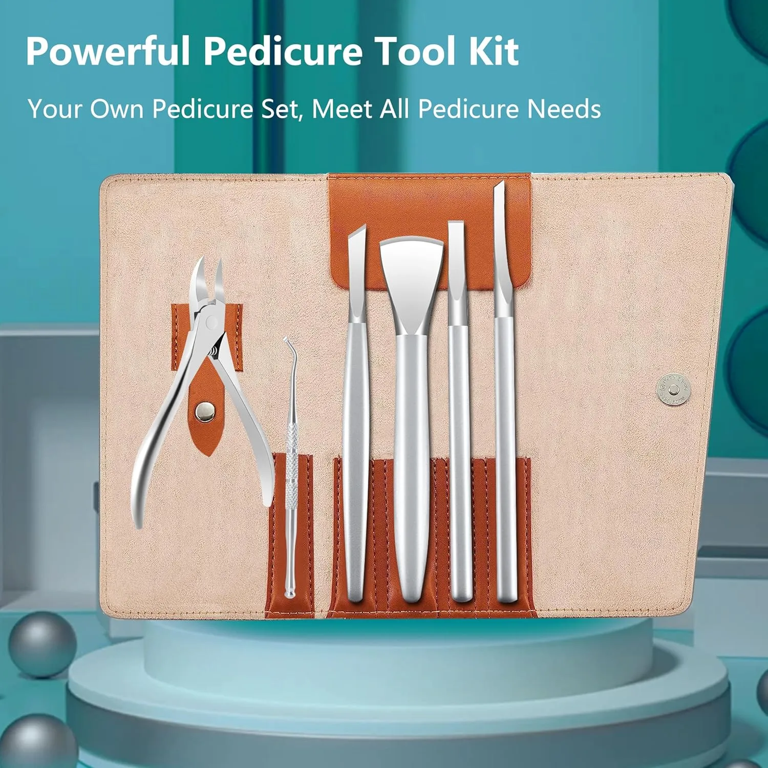 Ingrown Toenail Removal Kit, Pedicure Tools Kit Professional Knife Set Stainless Steel Ingrown Toenail Tool Foot Care Tools Nail Cuticle Remover (6 Pcs Set)