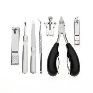 Ingrown Toenail Tool Kit(7PCS),Stainless Steel Toe nail Clippers Nail Clippers with Easy Grip Rubber Handle for Podiatrist, Seniors, Adult, Pedicure