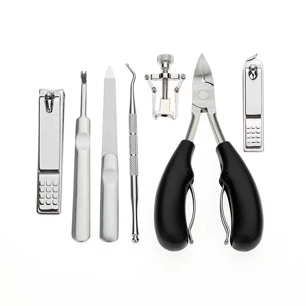 Ingrown Toenail Tool Kit(7PCS),Stainless Steel Toe nail Clippers Nail Clippers with Easy Grip Rubber Handle for Podiatrist, Seniors, Adult, Pedicure