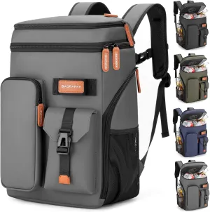 Insulated Cooler Backpack,33 Cans Multifunctional Double Deck Leakproof Cooler Bag with Sternum Strap,Large Capacity Lightweight Travel Camping Beach Backpack