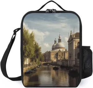 Insulated Lunch Bag Lunch Box for Woman Man Canal And Church Lunchbox Lunch Tote Bag for Work