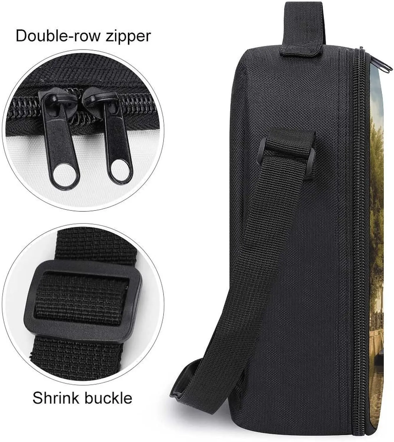 Insulated Lunch Bag Lunch Box for Woman Man Canal And Church Lunchbox Lunch Tote Bag for Work