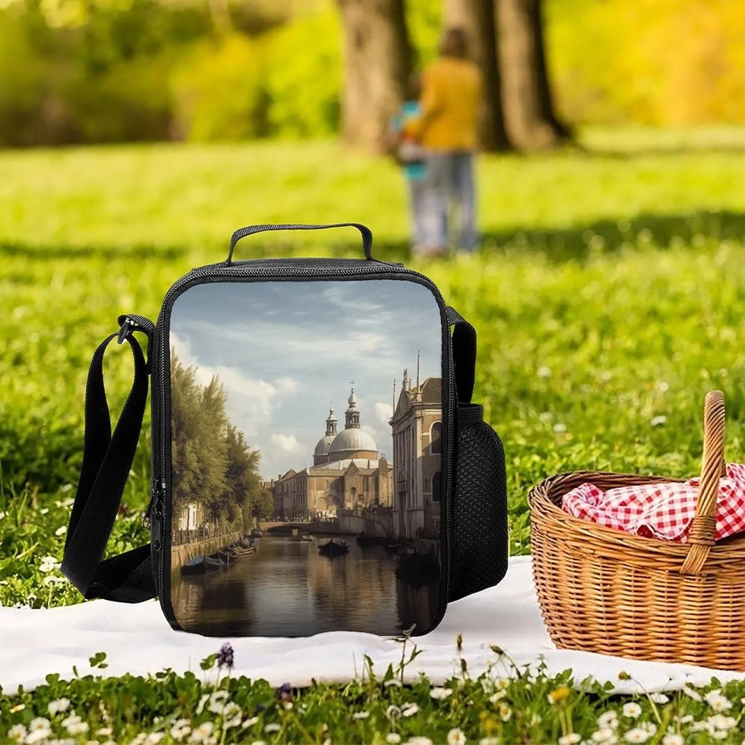 Insulated Lunch Bag Lunch Box for Woman Man Canal And Church Lunchbox Lunch Tote Bag for Work