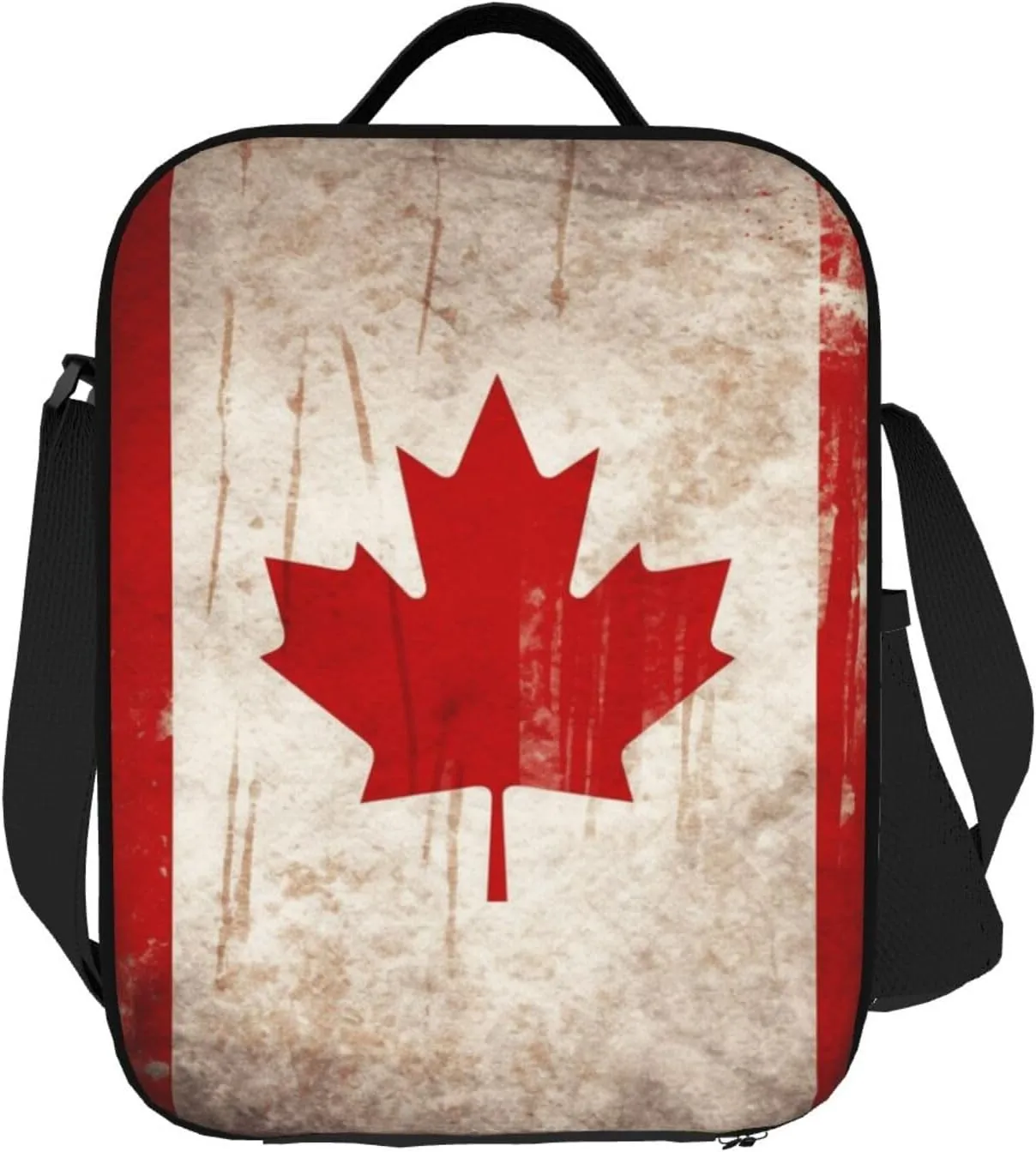 Insulated Lunch Bag Retro Canada Flag_76286059 Lunch Box for Women Men Reusable Lunch Tote Bag for Work Picnic Travel