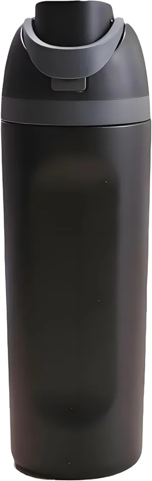 Insulated stainless steel kettle with straw, ideal for sports and travel, BPA-free (black), Same capacity