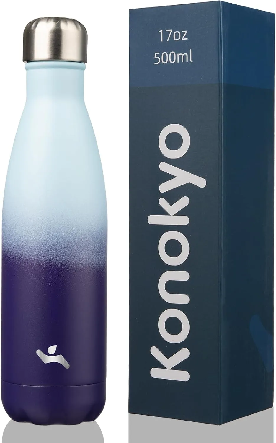 Insulated Water Bottles,17 oz Double Wall Stainless Steel Vacumm Metal Flask for Sports Travel,Ocean Dream