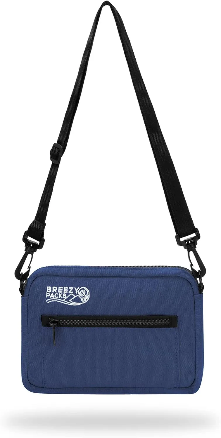 Insulin Cooler Travel Case | EpiPen Carry case | Insulin Travel Case TSA-Approved | Self-Recharge, No Electricity or Refrigeration Keep medicine at room temp. | Breezy Mega (Navy)