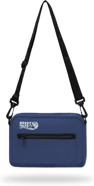 Insulin Cooler Travel Case | EpiPen Carry case | Insulin Travel Case TSA-Approved | Self-Recharge, No Electricity or Refrigeration Keep medicine at room temp. | Breezy Mega (Navy)