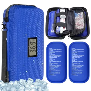 Insulin Cooler Travel Case TSA Approved, Refrigerated Medicine Cooling Bag with Ice Pack for Diabetes Care Supplies
