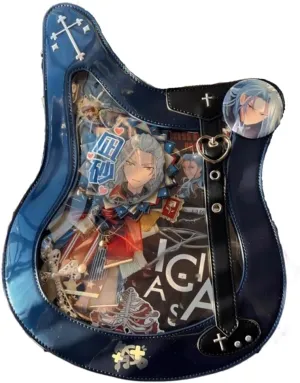 ITA Shoulder Bag ITA Bass Crossbody Bag ITA Japanese Guitar Bag Kawaii ITA PU Leather Cute Clear Window