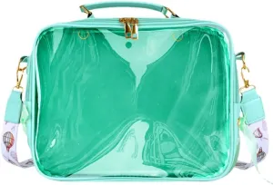 ITA Tote Bag Kawaii ITA Backpack ITA Handbag PU Canvas Cute Clear Window Cute Accessories Large Capacity For Women (green)