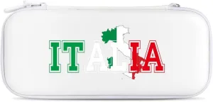 Italia Flag Colors Italia Map Slim Carrying Case with 15 Game Cartridges Compatible with Switch Hard Portable Travel Carry Case