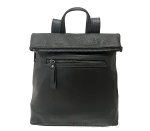 Italian Leather Backpack-Black