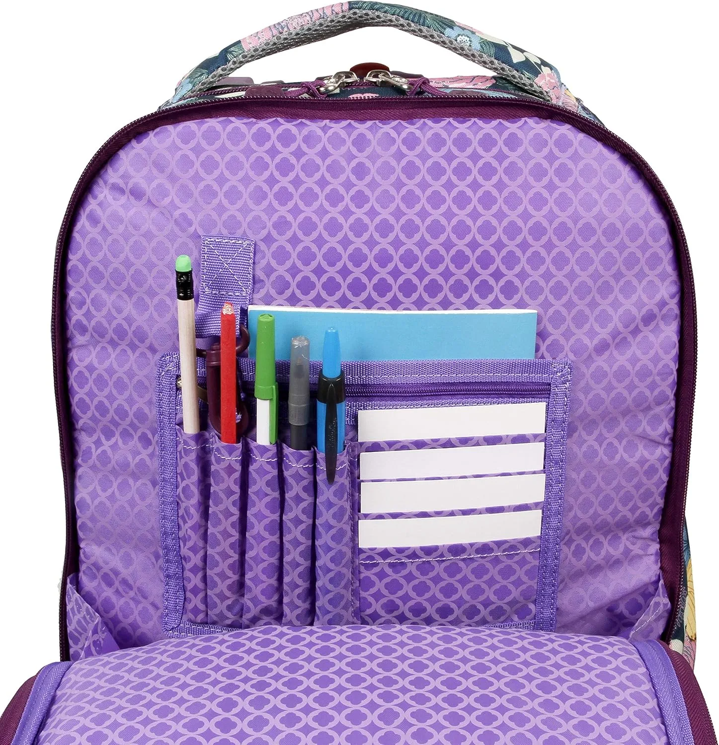 J World New York Unisex Kid's Duo Rolling Backpack with Lunch Box Set, Secret Garden, One Size