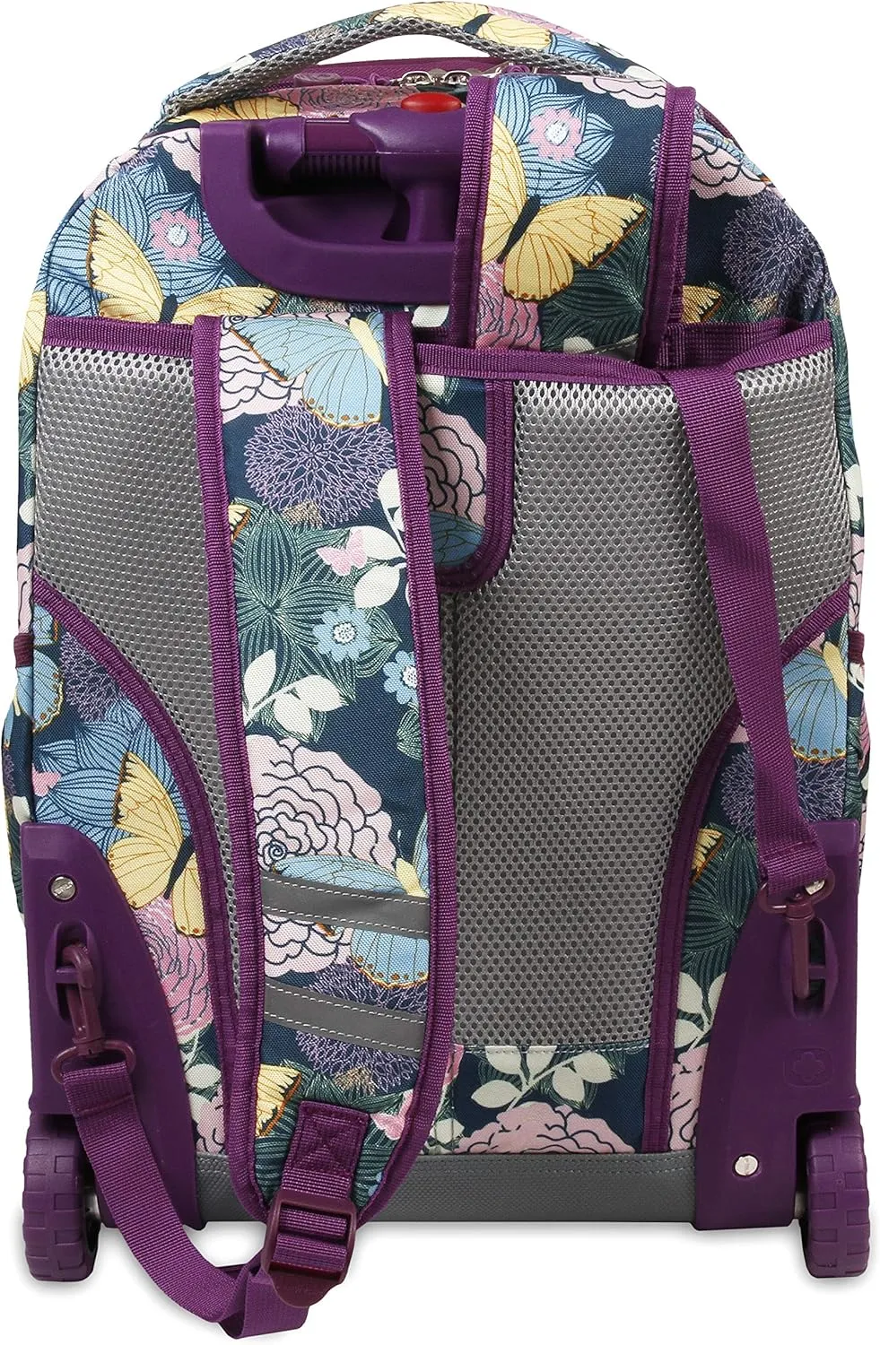 J World New York Unisex Kid's Duo Rolling Backpack with Lunch Box Set, Secret Garden, One Size