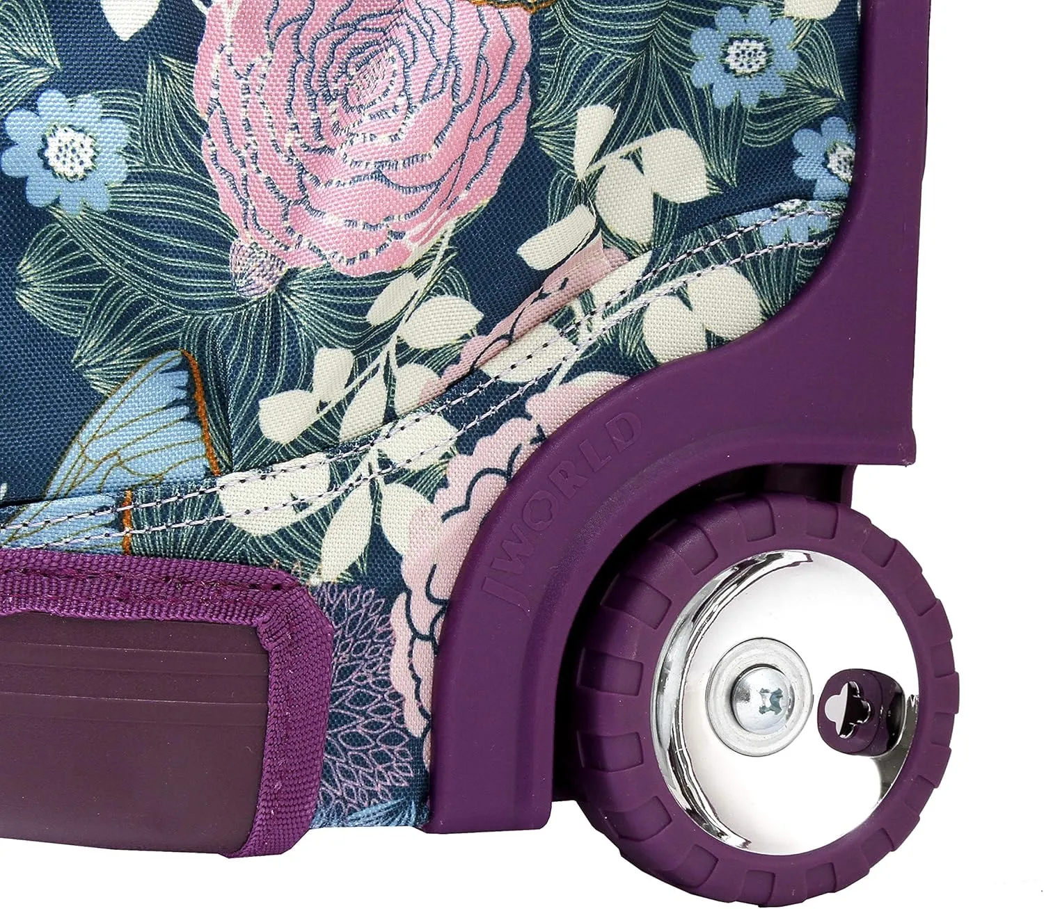J World New York Unisex Kid's Duo Rolling Backpack with Lunch Box Set, Secret Garden, One Size