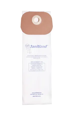 Janitized JAN-PTEV-2(10) Premium Replacement Vaccum Paper Bag, Nobles Trailblazer XL, ProTeam Hummer XL, SSS Speedster Vacuums, OEM#613020, 103191, 56004 (Pack of 10)
