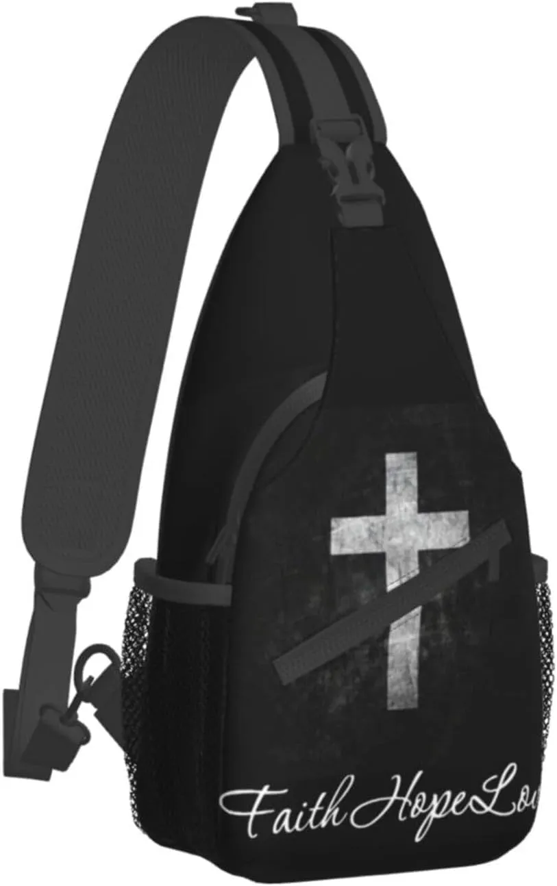 Jesus Bible Shoulder Bag Christian Sling Backpack Daypack Casual Backpack Cross Hiking Bag Bible Backpack