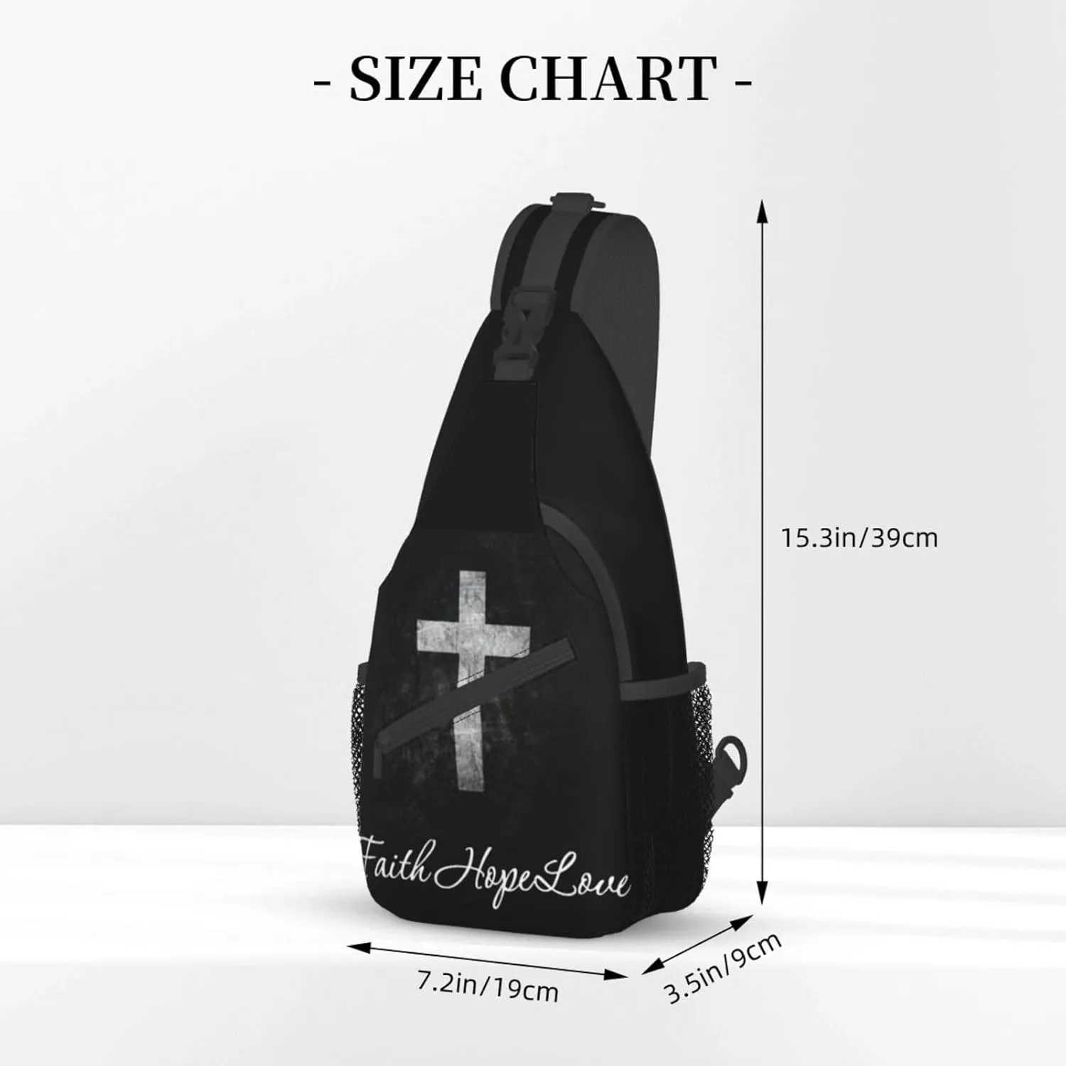 Jesus Bible Shoulder Bag Christian Sling Backpack Daypack Casual Backpack Cross Hiking Bag Bible Backpack