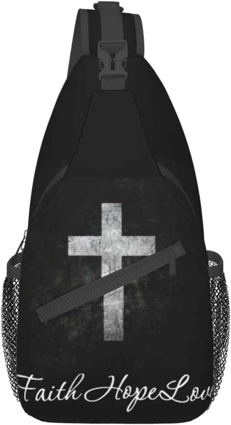 Jesus Bible Shoulder Bag Christian Sling Backpack Daypack Casual Backpack Cross Hiking Bag Bible Backpack