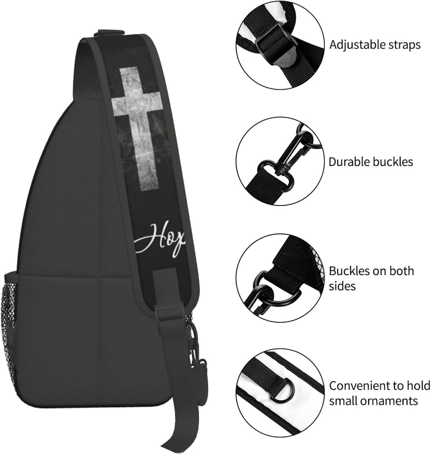 Jesus Bible Shoulder Bag Christian Sling Backpack Daypack Casual Backpack Cross Hiking Bag Bible Backpack