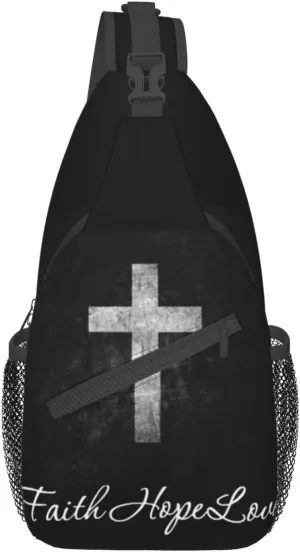 Jesus Bible Shoulder Bag Christian Sling Backpack Daypack Casual Backpack Cross Hiking Bag Bible Backpack