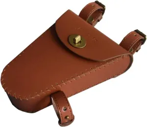 joystar Leather Frame Handmade Bag for Bicycle/Triangular/Bike/Tool Pouch/Accessories/Biker Essentials (Reddish Brown)