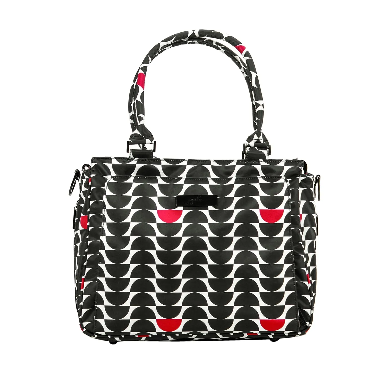 JuJuBe Be Classy Structured Multi-Functional Diaper Bag/Purse, Onyx Collection - Black Widow