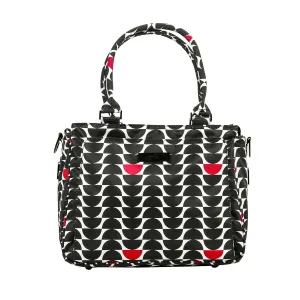JuJuBe Be Classy Structured Multi-Functional Diaper Bag/Purse, Onyx Collection - Black Widow