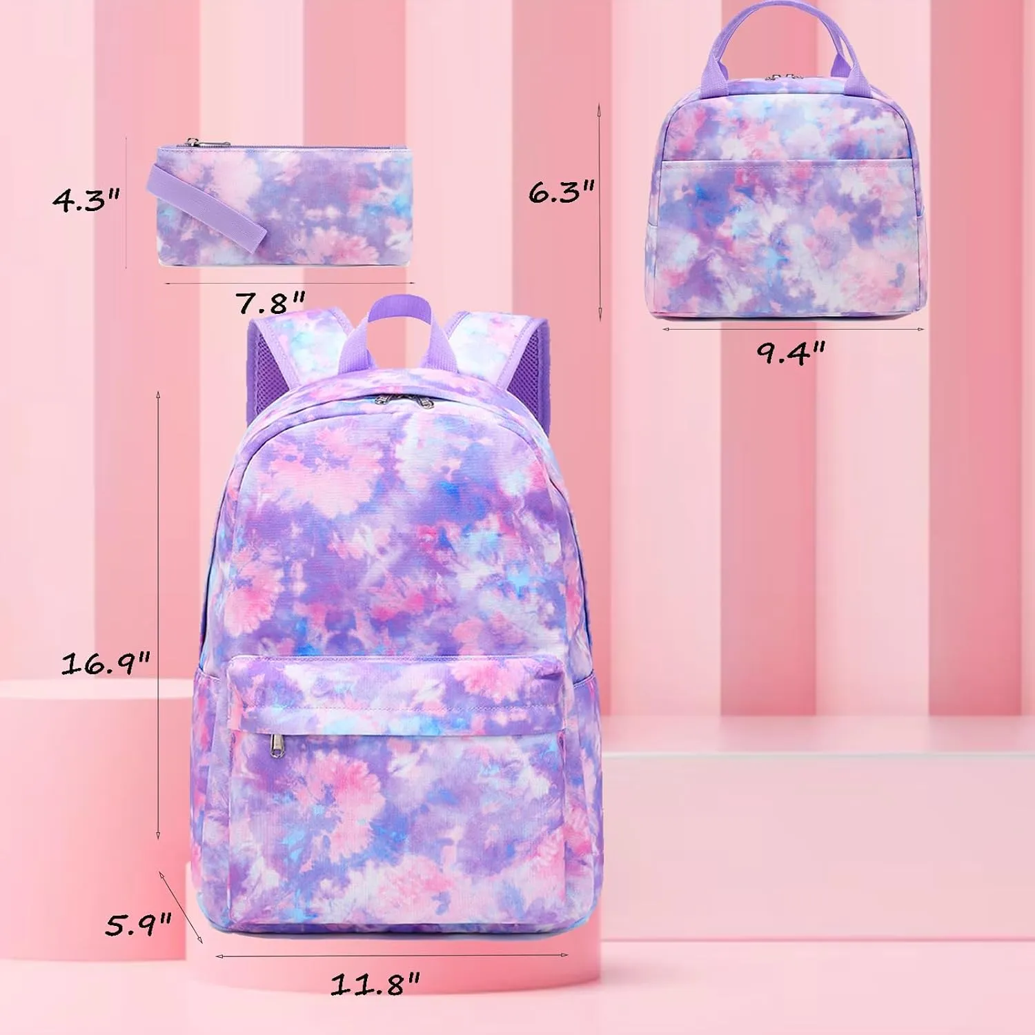 Jumpopack Backpack for Girls School Bag With Lunch Box - Kids Bookbag for Teen Girls