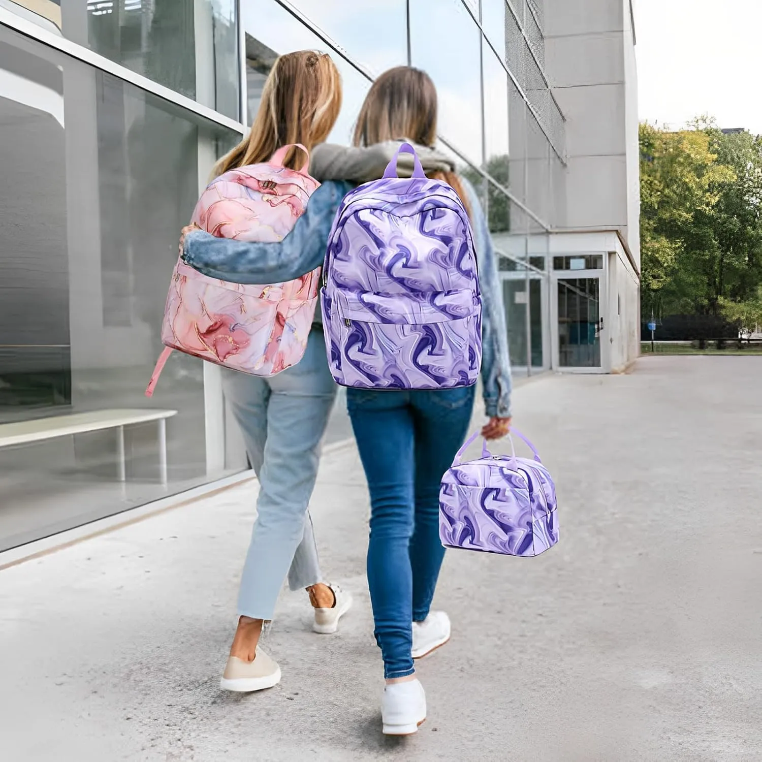 Jumpopack Backpack for Girls School Bag With Lunch Box - Kids Bookbag for Teen Girls