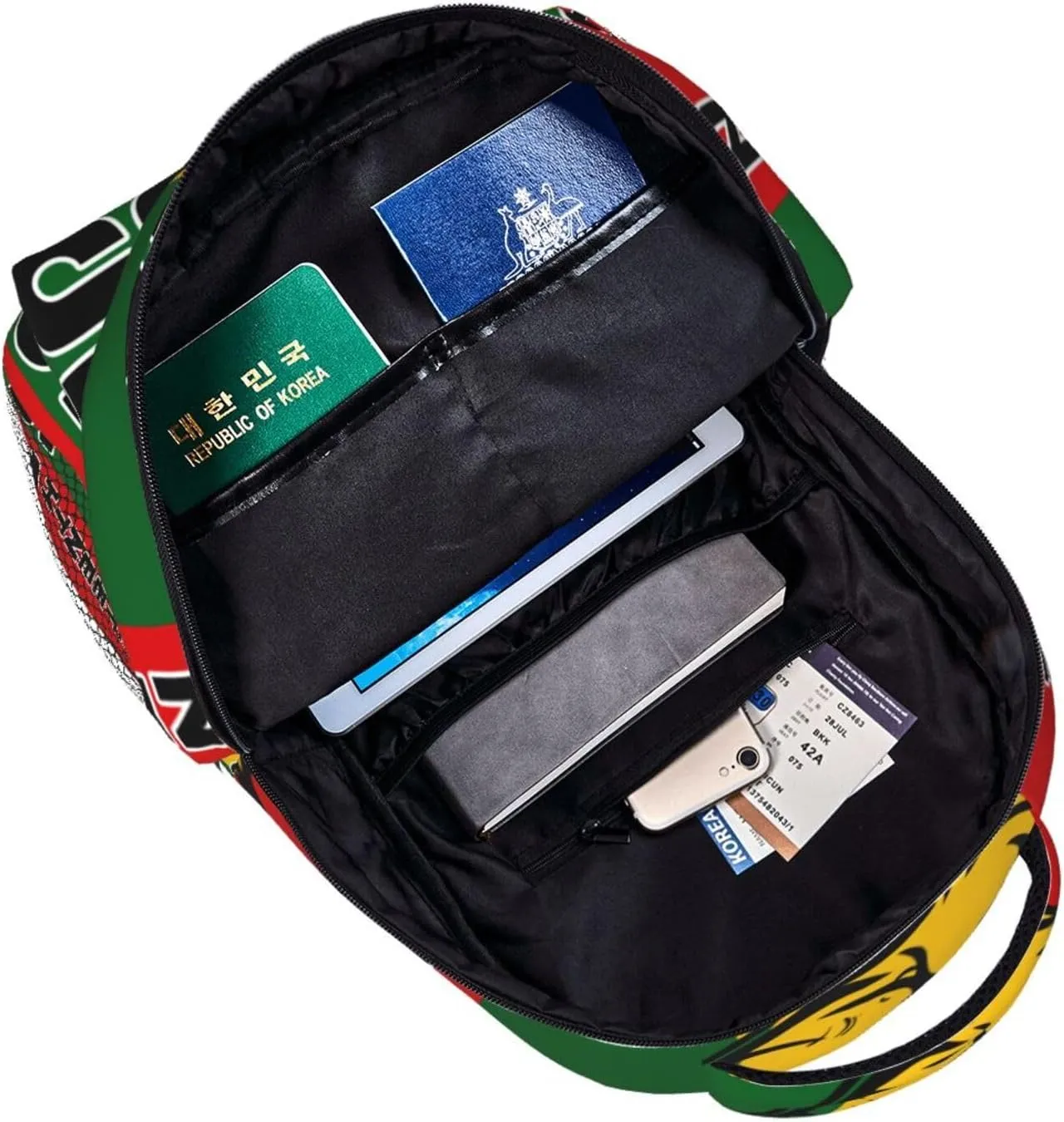 Juneteenth Black History Month Pride Victory Fist Backpack Lightweight Laptop Backpack Casual Daypack Travel Double Shoulder Bag For Women Men
