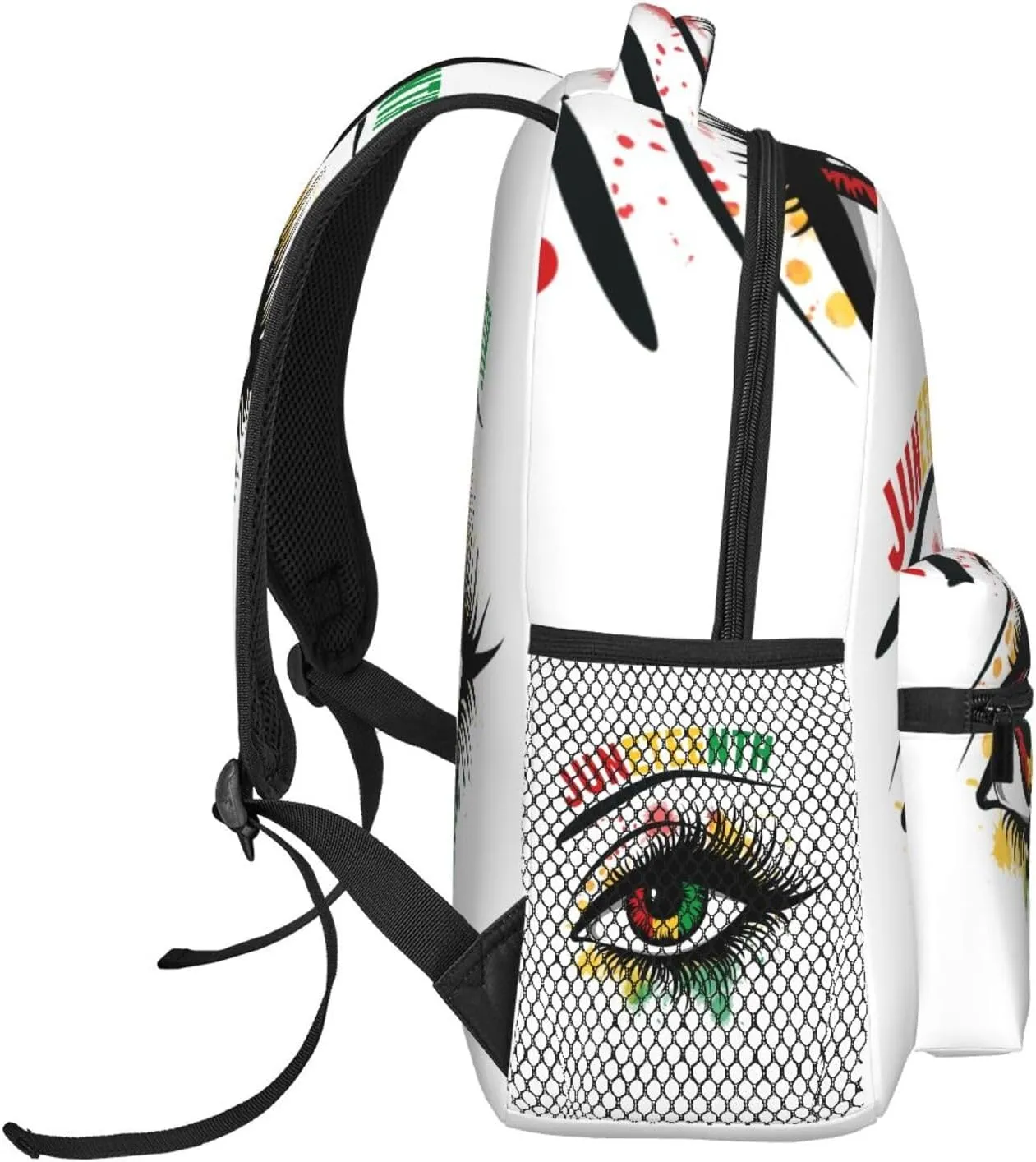Juneteenth Black History Month Women Eys Backpack Lightweight Laptop Backpack Casual Daypack Travel Double Shoulder Bag For Women Men