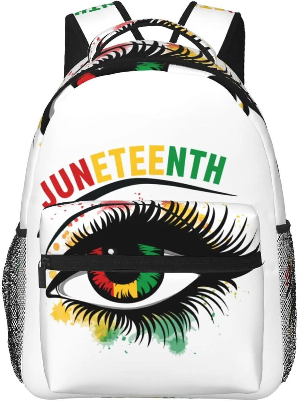 Juneteenth Black History Month Women Eys Backpack Lightweight Laptop Backpack Casual Daypack Travel Double Shoulder Bag For Women Men