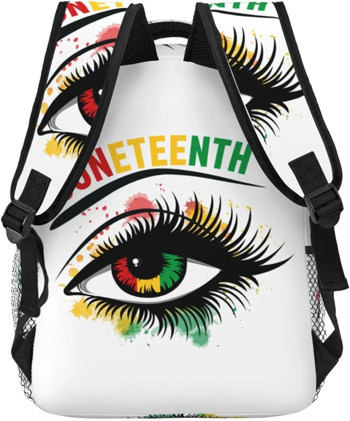 Juneteenth Black History Month Women Eys Backpack Lightweight Laptop Backpack Casual Daypack Travel Double Shoulder Bag For Women Men