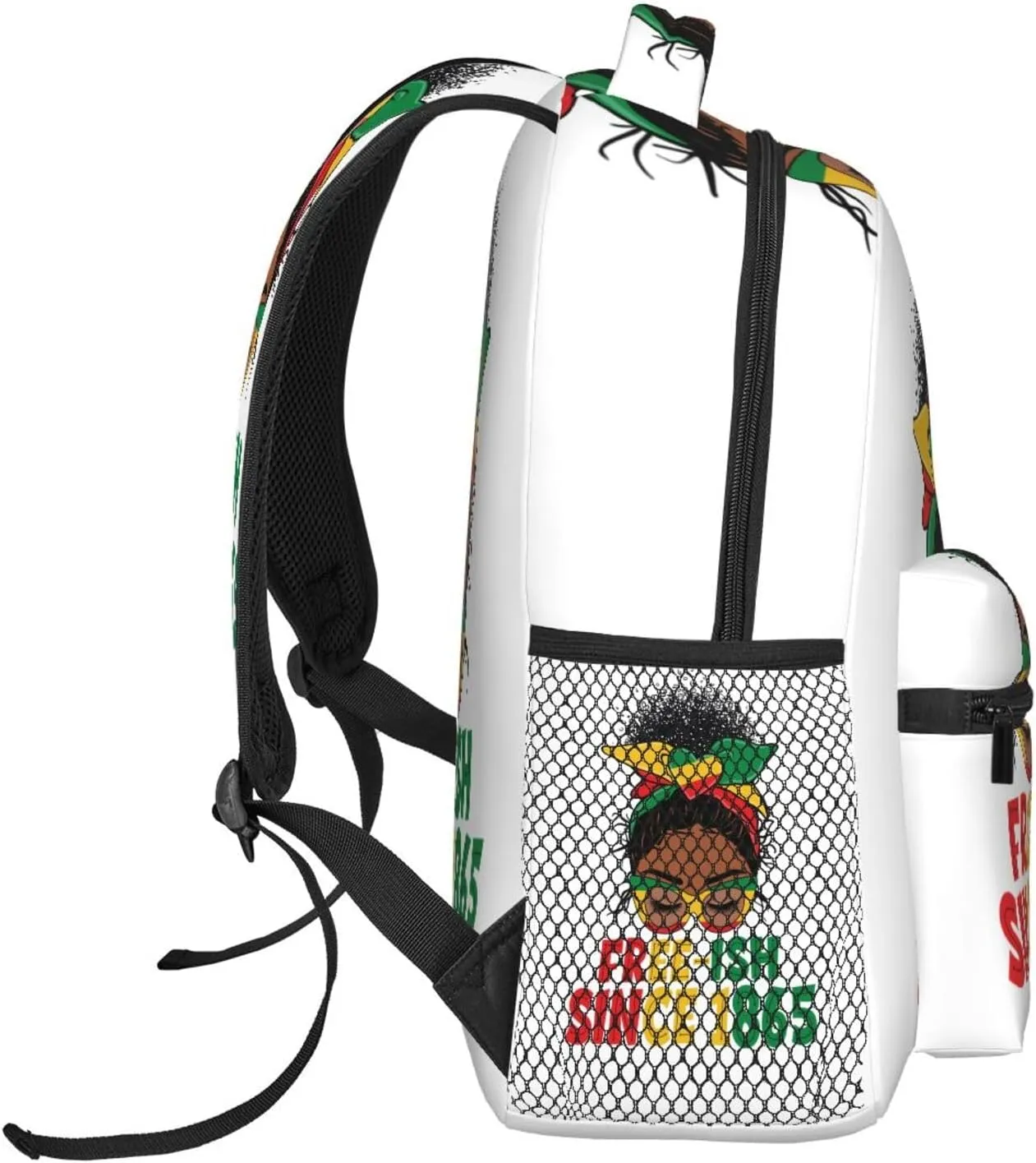 Juneteenth Free-ish Since 1865 Backpack Lightweight Laptop Backpack Casual Daypack Travel Double Shoulder Bag For Women Men