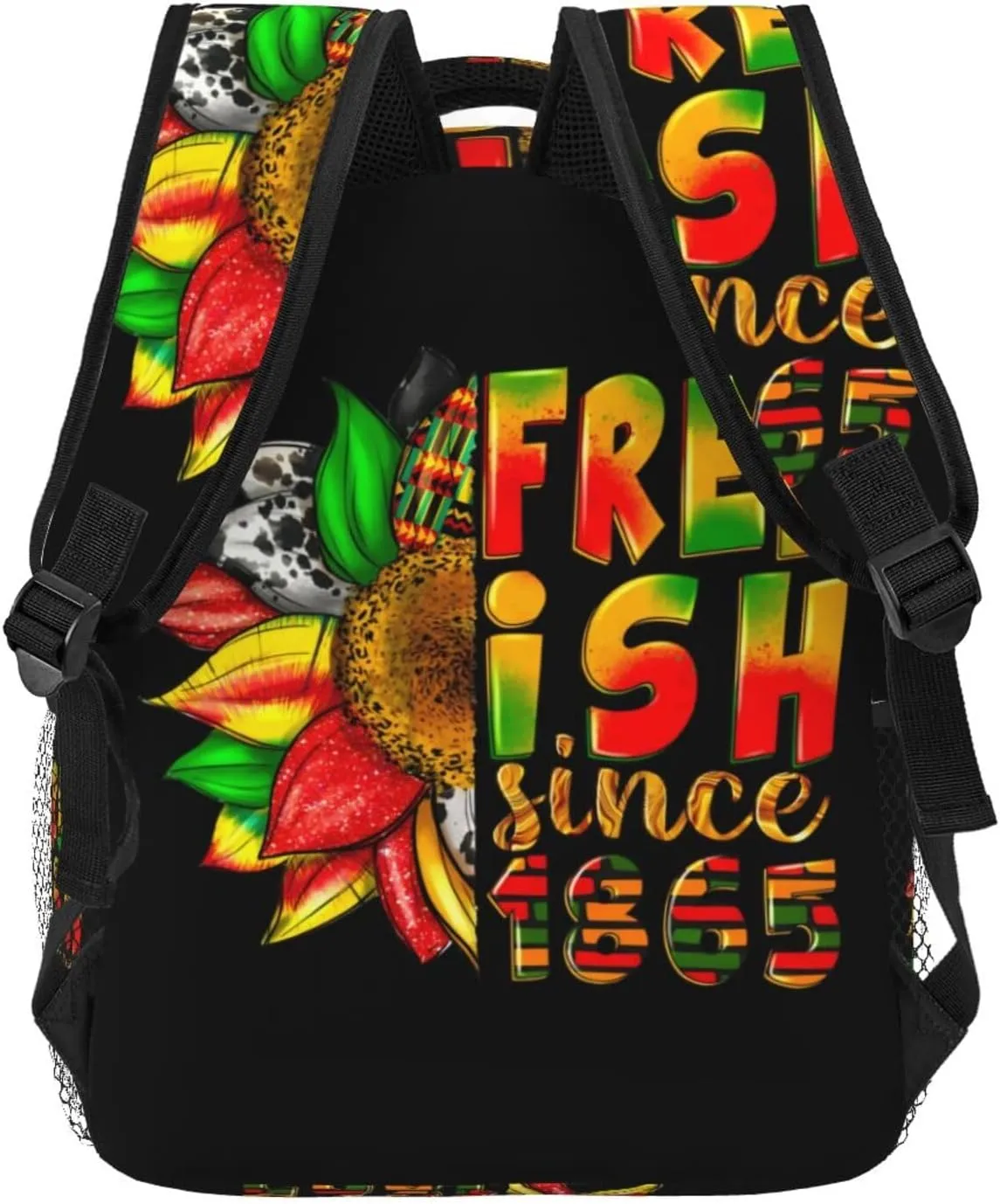 Juneteenth Free-ish Since 1865 Backpack Lightweight Laptop Backpack Casual Daypack Travel Double Shoulder Bag For Women Men
