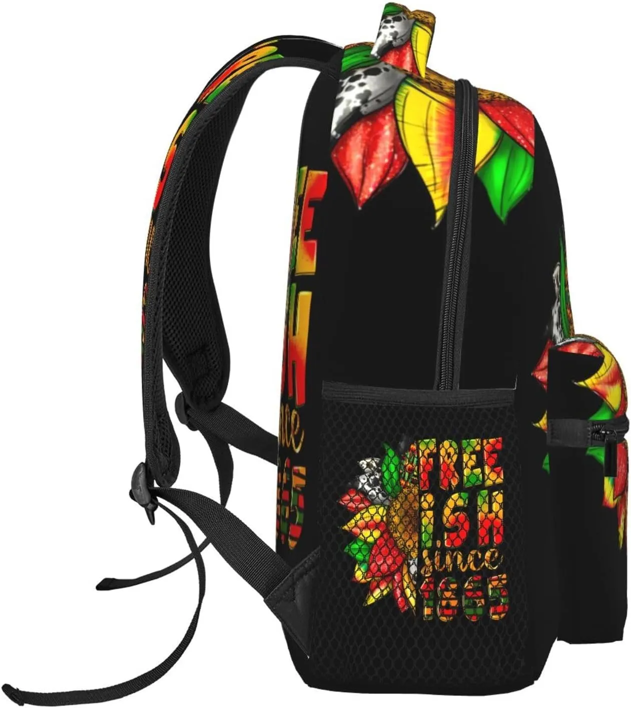Juneteenth Free-ish Since 1865 Backpack Lightweight Laptop Backpack Casual Daypack Travel Double Shoulder Bag For Women Men