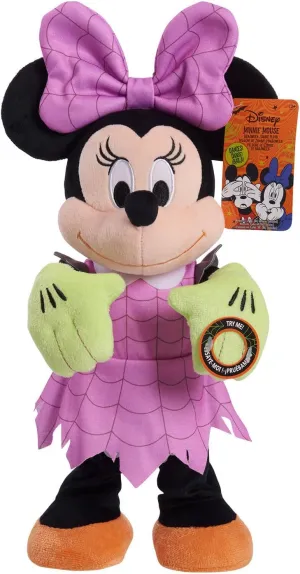 Just Play Disney Seasonal Zombie Minnie Mouse Halloween 13.5-inch Feature Plush, Music and Dancing, Kids Toys for Ages 3 Up