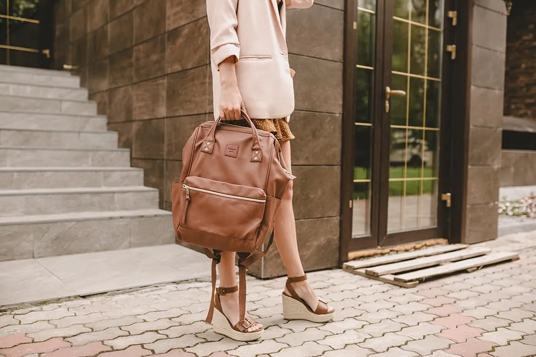 Kah&Kee Leather Backpack for Women and Men 16-inch Laptop Bag | Teacher Professional, Diaper Bag Backpack, Ideal for Work, School, Nursing, College & Travel (Brown, Large)