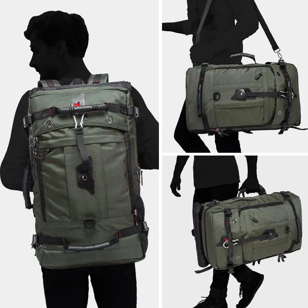 KAKA Travel Backpack, Carry On Backpack Durable Convertible Duffle Bag Fit for 15.6 Inch Laptop for Men and Women(Medium 35L)