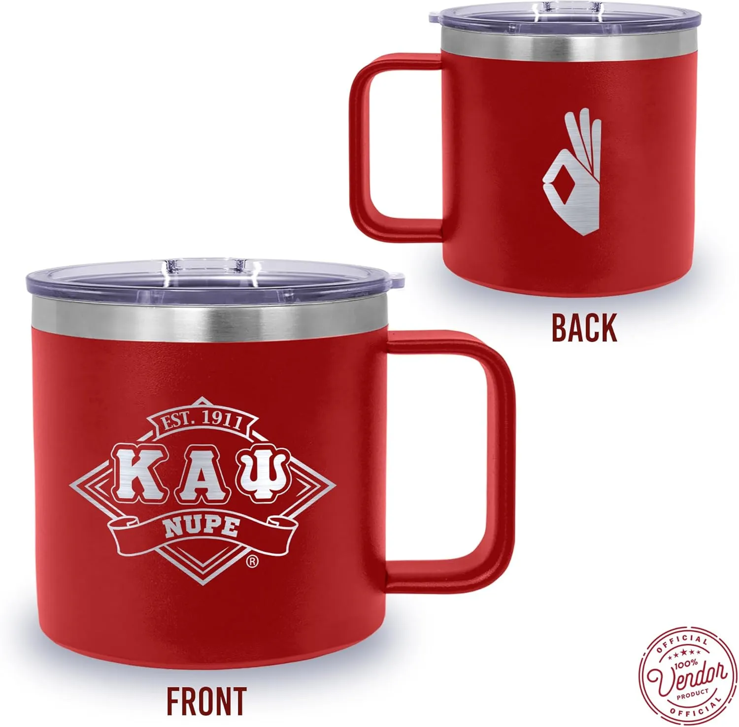 Kappa Alpha Psi Fraternity Paraphernalia - Official Vendor -14 oz Insulated Mug - NUPE
